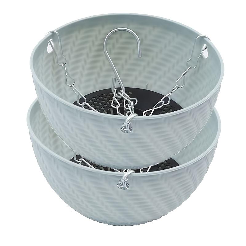 

2 шт. Открытый садовый балконный подвесной цветочный горшок, подвесной горшок. 4 цвета, подходит для комнатных и уличных зеленых растений синий