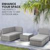 Patio Furniture Sets London Rattan 5 Pc Outdoor Furniture Setting 4 Seater Lounge Chairs Includes Ottoman And Coffee Table For Outdoors Garden Patio G