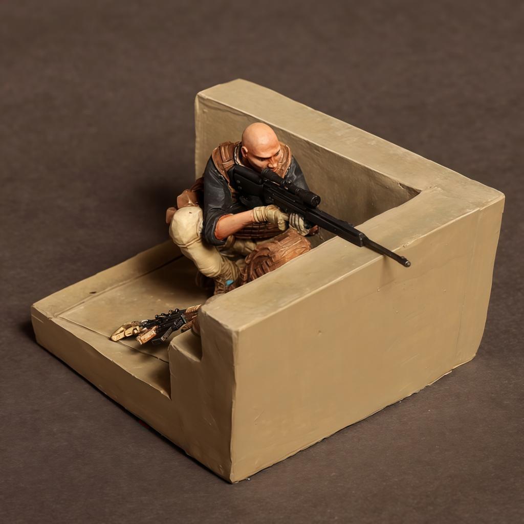 Zestaw modelarski żywiczny 1/35, niepomalowany, temat militarny, Snajper PMC (z wyłączeniem podstawy) Niezłożony i niepomalowany GK, 1549R