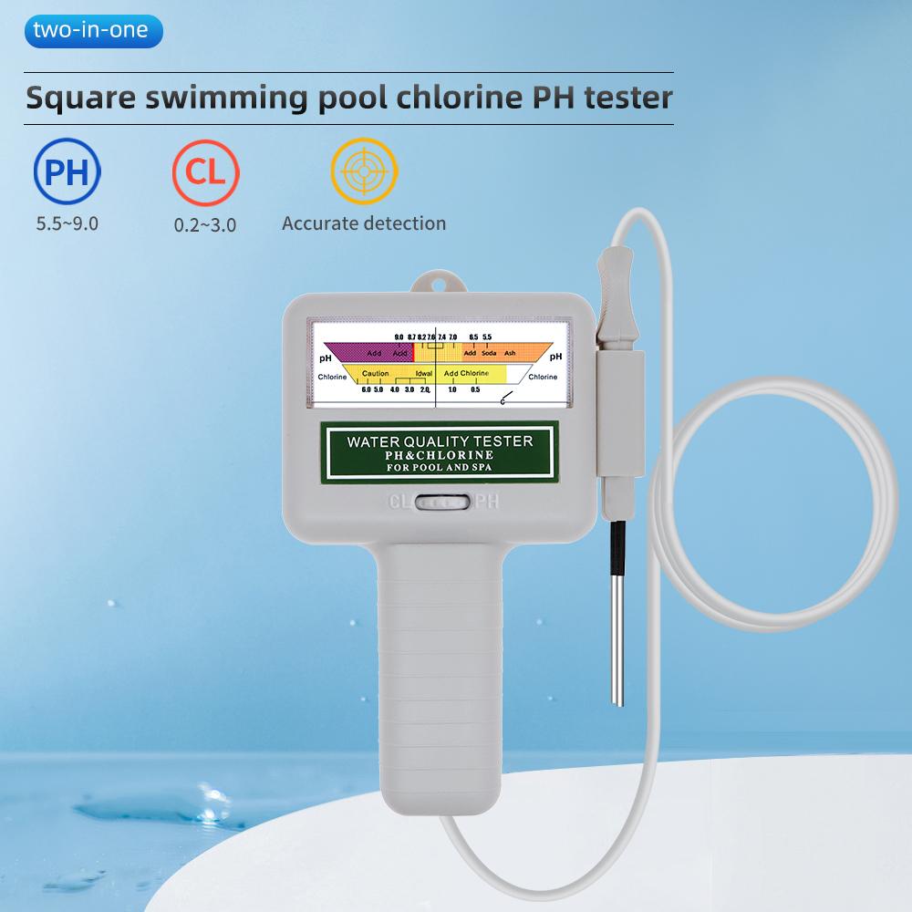 2-in-1 Chlorometer PH-Chlor-Tester PC-101 Level Tragbares Digitales PH-Messgerät Wasserqualität Pool Spa Analyseinstrumente