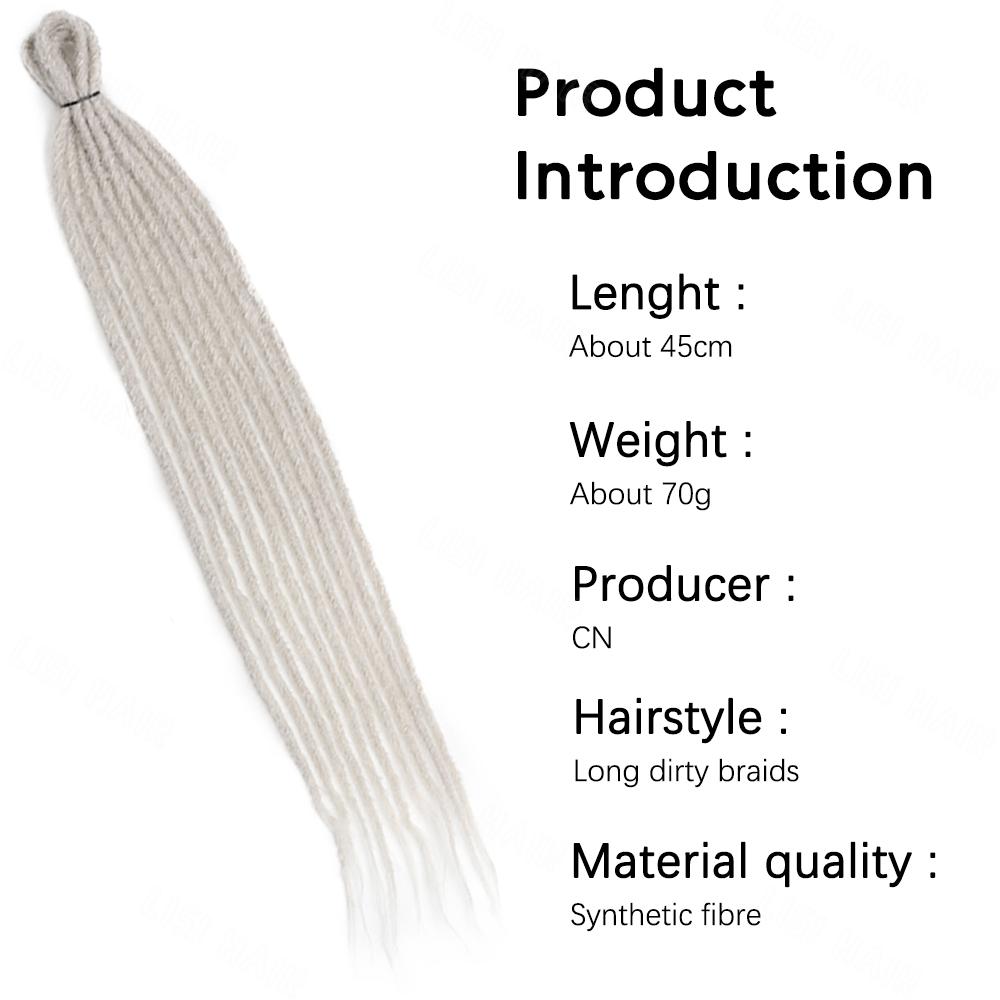 Extensii Sintetice Lungi Drepte Dreadlock Moi False Pentru Femei Cosplay Petrecere