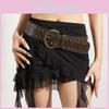 Punk Style Rivet Leather Belt With Alloy Buckle For Casual Fashion Accessories