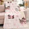 CUTE Dachshund Litchi FUNDA Blanket Warm And Soft Suitable For Bedroom Living Room Sofa Bed Office Travel Camping