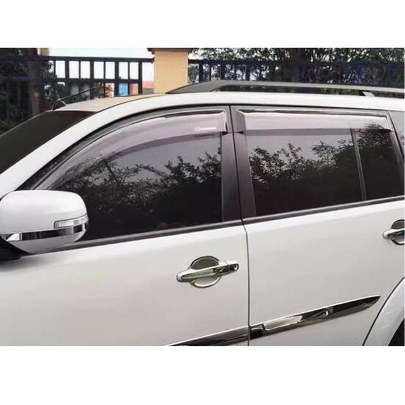 For Mitsubishi Pajero Sport    + Window Visor Sun Shade Rain Guard Deflector Cover Auto Exterior Accessories