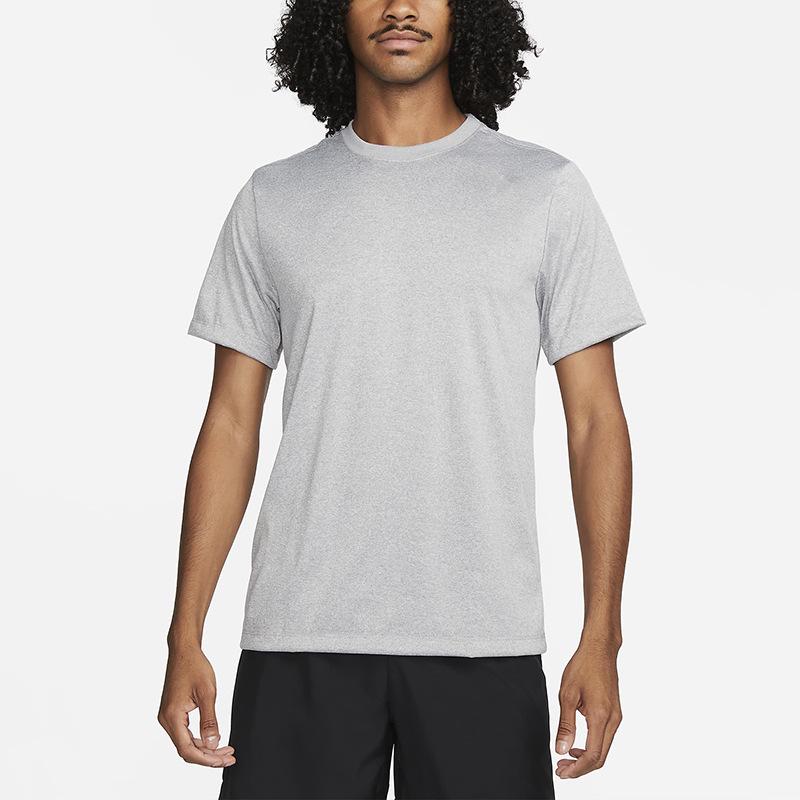 

Мужская быстросохнущая эластичная тренировочная футболка для баскетбола - Однотонная, с коротким рукавом, свободного кроя M