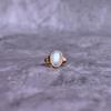 Natural Moonstone Rose Cut Ovalish Ring 14k Gold Ring for Women Faceted Moonstone Handmade Fashion Ring Healing Crystals Unique Jewelry