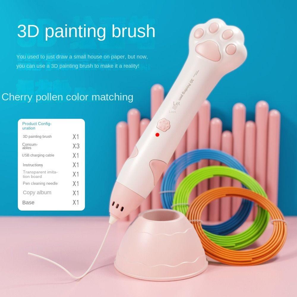 Rechargeable 3D Printing Pen Low Temperature 3D Art Painting Pen 3D Graffiti Pen  Education Toy