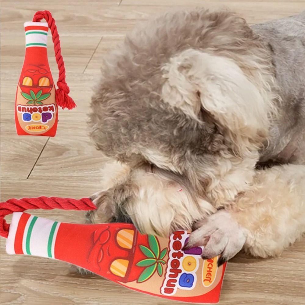 

Simulation Dog Sounding Toy Bite-resistant Dog Cotton Knotted Rope Cleaning Teeth
