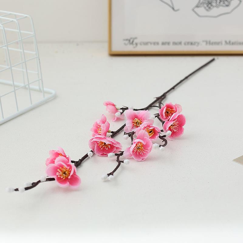 10-Flower Plum Blossom Silk Decor for Home and Living Room