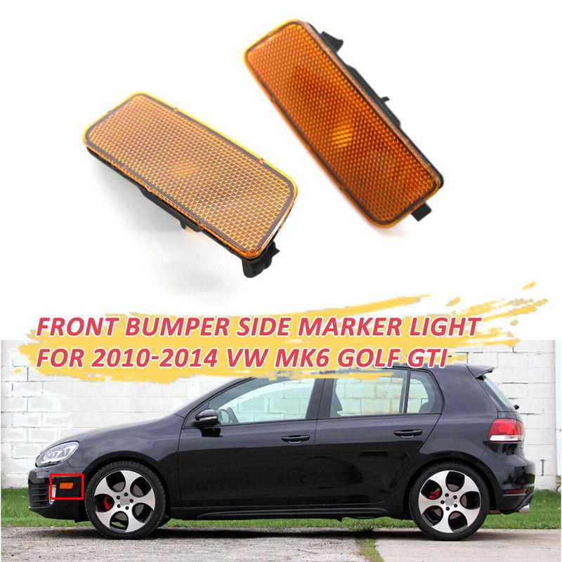 1 Pair Car Front Bumper Turn Signal Bezel Side Marker Light Lamps Housing For VW Golf MK6 GTI 2009-2013 5K0945071 5K0945072