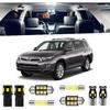 14pcs Highlander LED Interior Light Kit for Toyota Highlander 2008 2009 2010 2011 2012 2013 White 6000K Interior LED Lighting Package + License Plate
