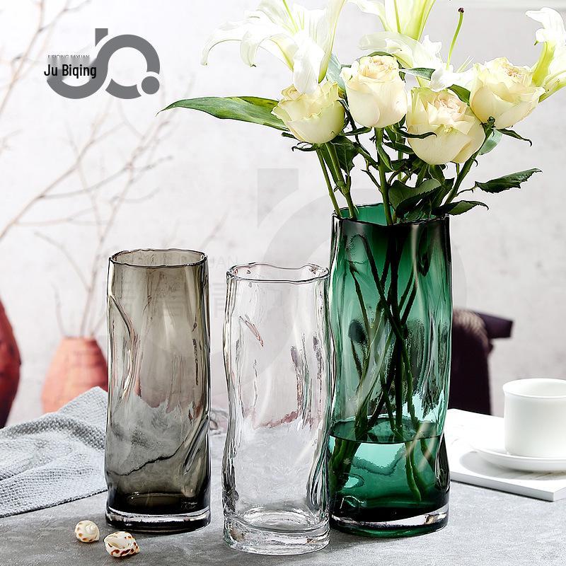 Nordic Clear Glass Vase for Lucky Bamboo - Stylish Living Room Decor & Floral Arrangements