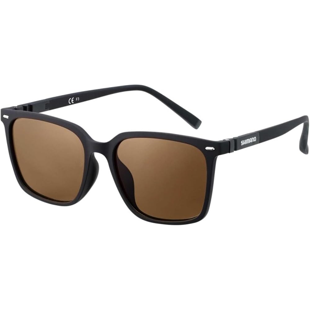 Shimano Wellington Glasses UJ-051Y Polarized Brown Matte Black Outdoor Sunglasses
