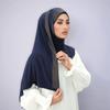Ramadan Muslim Shimmer Rhinestone Jersey Cotton Hijab Scarf For Women Solid Headscarf  Shawl Wrap With Diamonds Turban Bandana