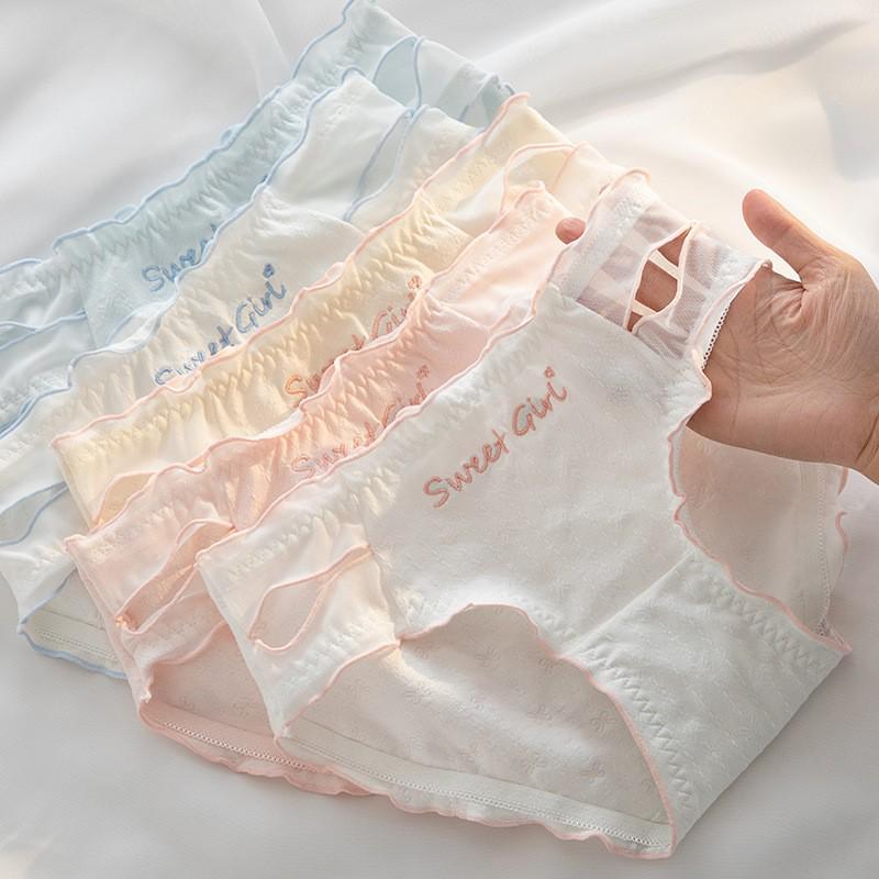 Plus Size Women's Cotton Cartoon Briefs - Breathable, Antibacterial, Comfortable, and Student-Friendly.