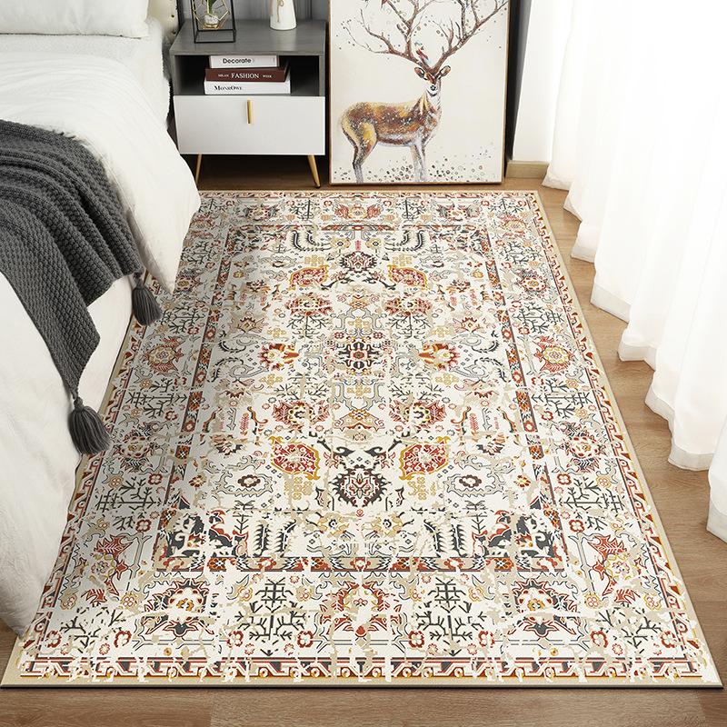 VIKAMA Bohemian Imitation Cashmere Carpet Home Decor Living Room End Table Full Floor Mat Soft Comfortable Bedroom Bed Rug