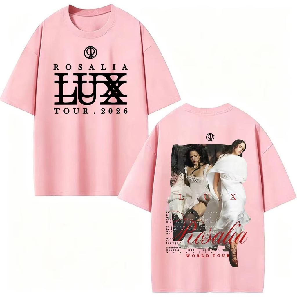 2026 Summer Hot Sale Singer Rosalia Brujita Lux World Tour 2026 Graphic Tshirt Unisex Unisex Y2k Gothic Cotton Oversized Tshirts
