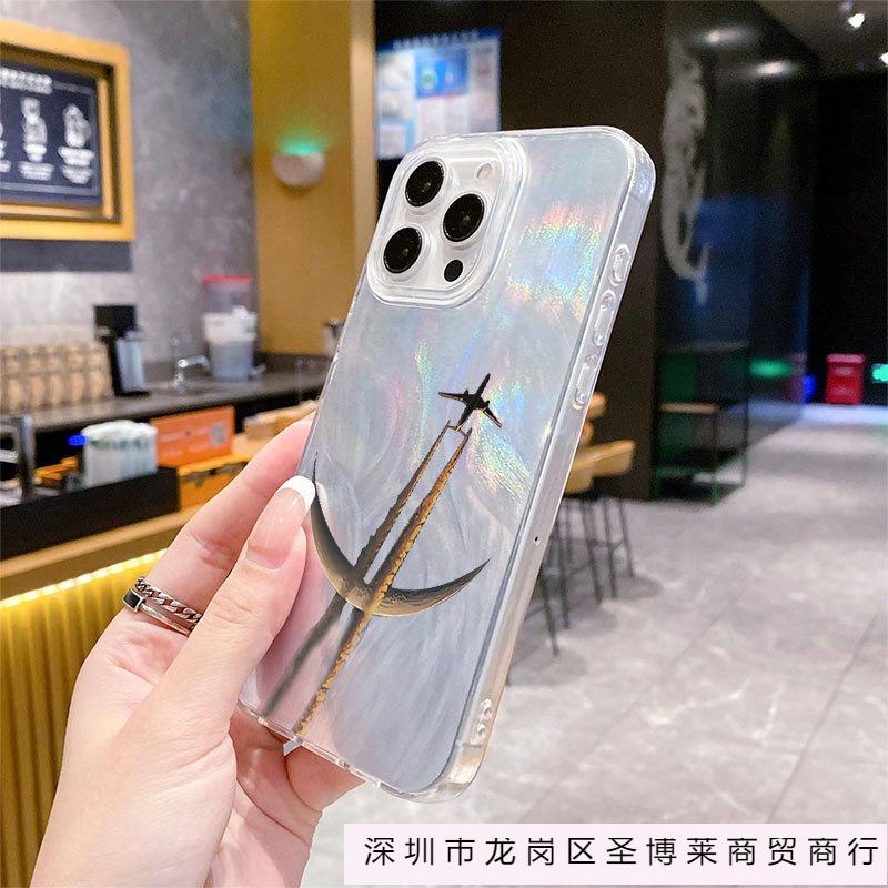 Personalized Moon Plane for iPhone11/12/13/14/15promax Apple 16PROMAX Mobile Phone Case