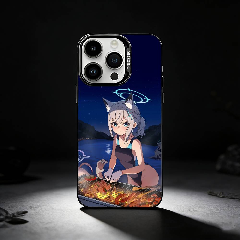 

Blue Archive Phone Case For iPhone 17,16,15,14,13,12,11 Plus,Pro Max,XS,Colored silver phone case iPhone13PRO
