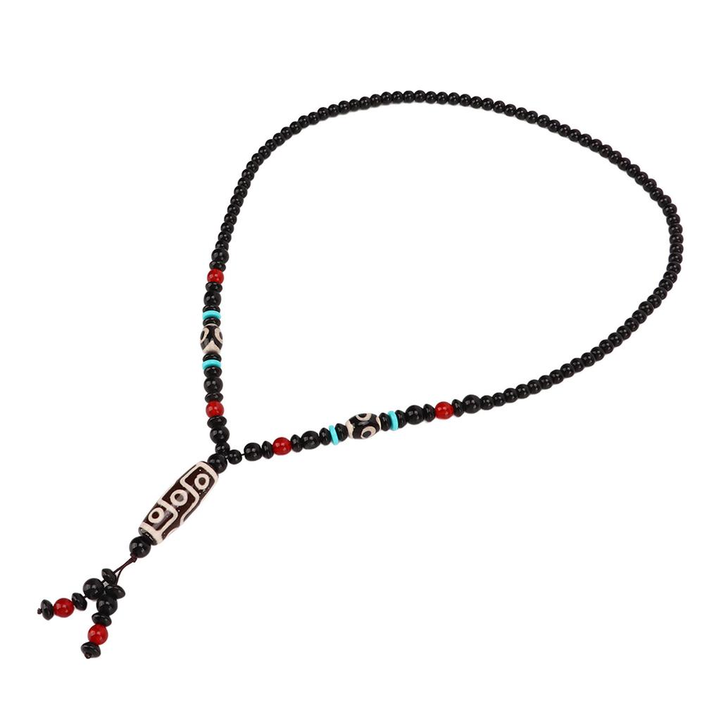 Dzi Eyes Beads Necklace Good Fortune Elegant Design Natural Colors China Tibetan Necklace for Women Men