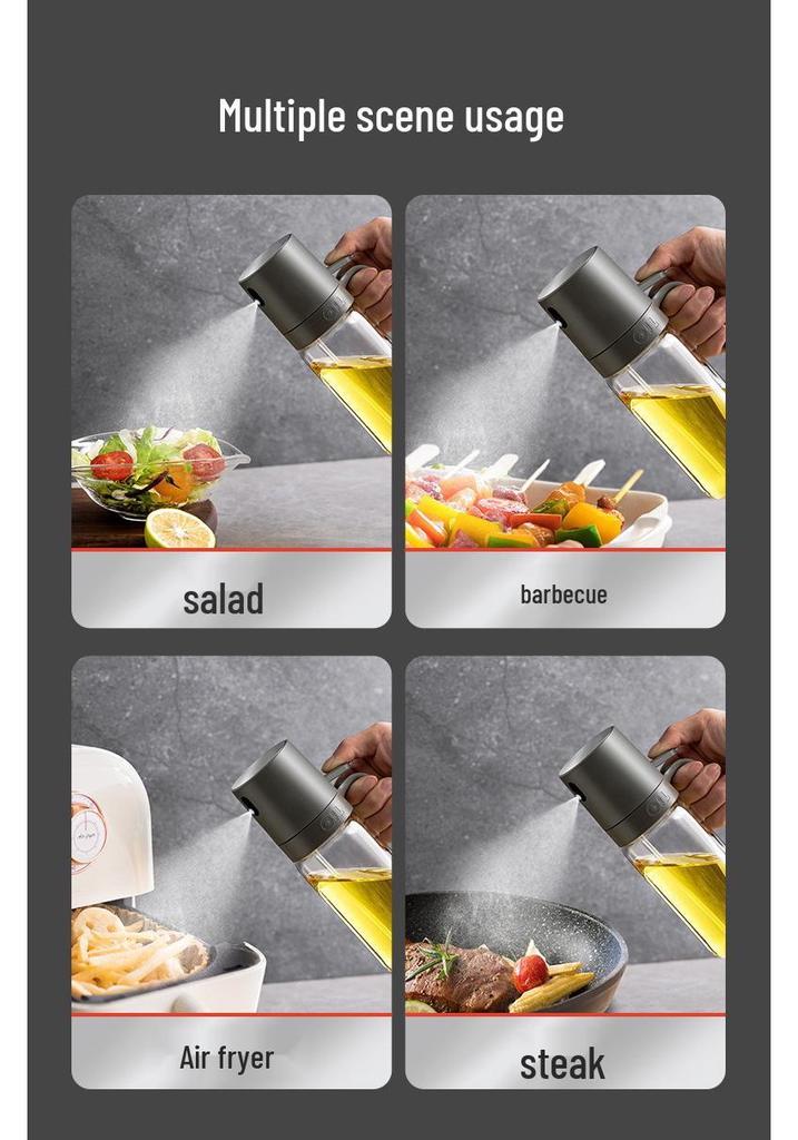 Glass Air Fryer Oil Sprayer - Leak-Proof, Edible Spray Bottle for Kitchen