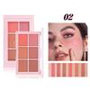 Six Color Matte Blush Plate Natural Color Blush Grooming Plate Matte Blush Makeup Plate
