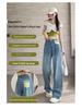 Women's Summer Rhinestone High-Waisted Floor-Length Jeans