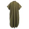 Nano Universe Short Sleeve Shirt Dress F Khaki Women Used