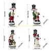  Glowing Satas Snowmans with Lampost Christmas Decoration LED Light Indoor Seasonal Adornment