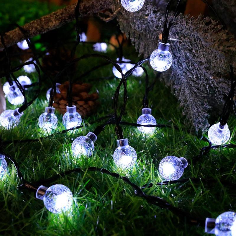 LED Solar Bubble Ball String Lights for Outdoor Ambiance