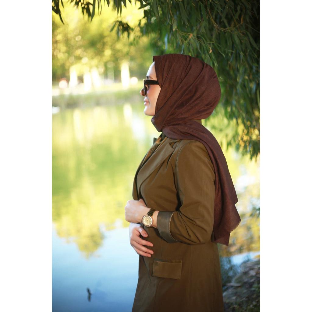 Hijab-Schal aus Bambus, Marineblau