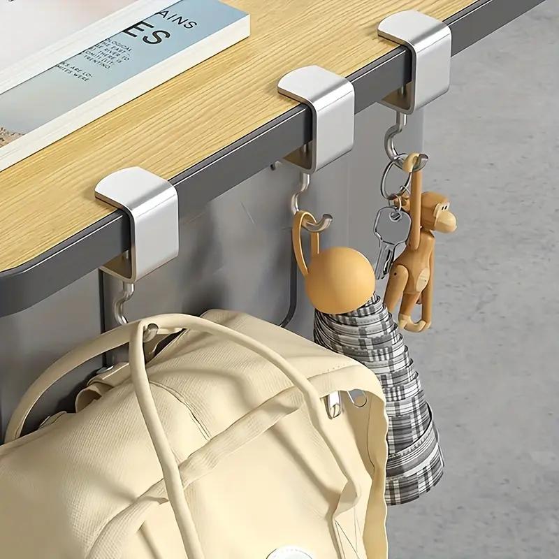 1-30PC Adjustable Backpack Desktop Hook No Drilling Required Movable Desktop Backpack Hook Portable Thick Storage Universal Hook