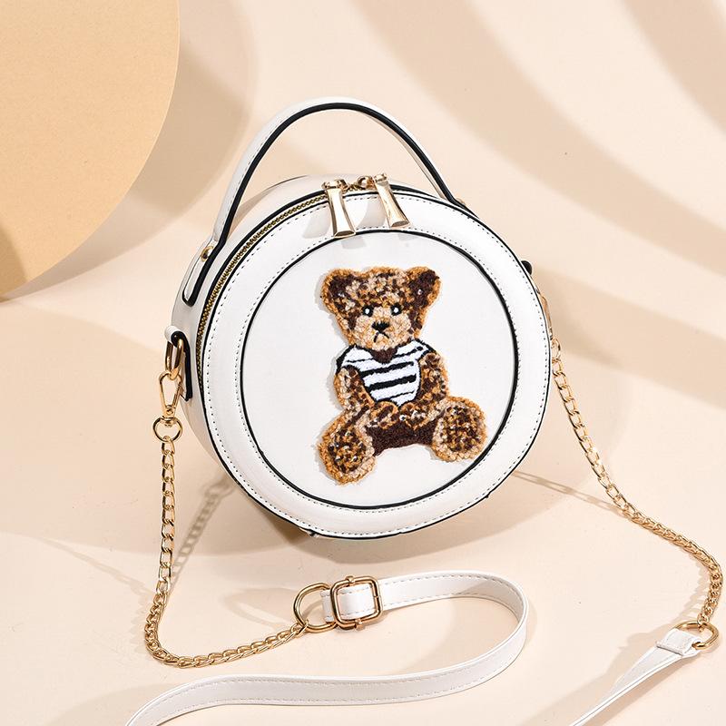 

Летняя Милая Маленькая Медвежонок Круглая Сумка Сумка Через Плечо Роскошная Дизайнерская Сумка Модная Классическая Женская Сумка Через Плечо Сумка Для Телефона Женская