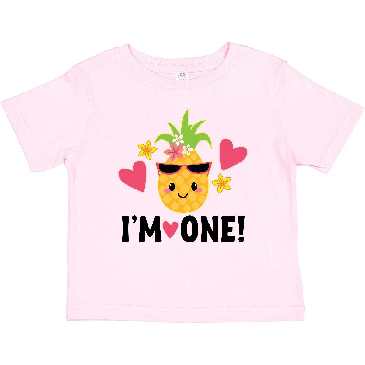 Inktastic First Birthday Hawaiian Pineapple Baby T-Shirt One 1 Year Old Im Girls 100