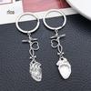 Creative Gothic Silver Heart ECG Zinc Alloy Keychain Pendant