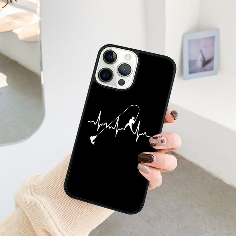 

Fishing Heartbeat Phone Case For iPhone 17 Air 16 15 14 11 12 13 Pro MAX Plus coque Cover Shell iPhone 11pro max