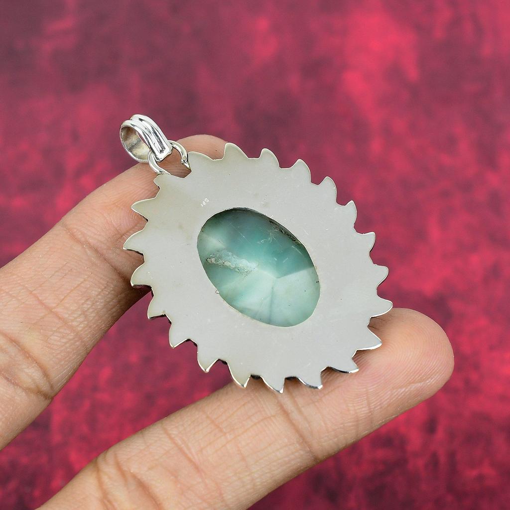 Hemimorphite Pendant, 925 Solid Sterling Silver Gemstone Jewelry, Handmade Pendant, For Thanksgiving