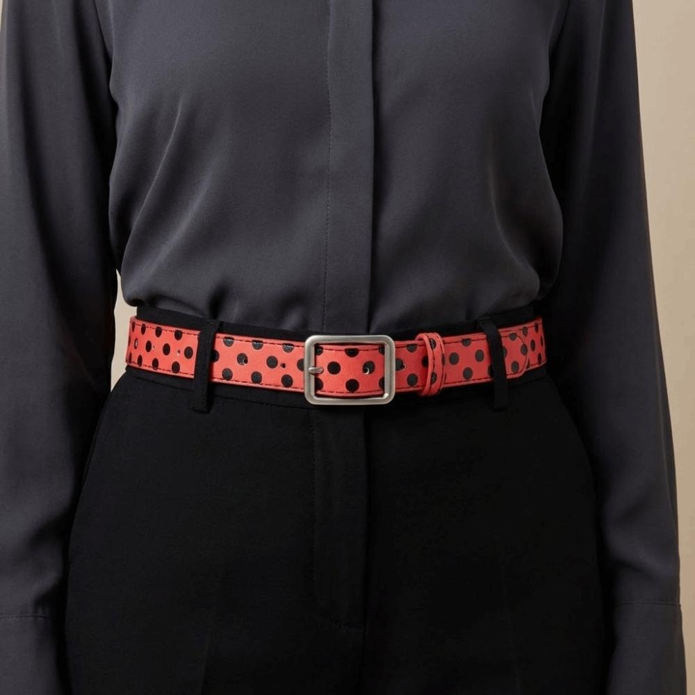 PU Polk Dot Belt Pin Buckle Leather Waist Belt Casual Women's Belt  Spicy Girls