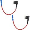 12V Car Add-a-Circuit Fuse Tap Adapter, Mini Blade Fuses Holder Automotive Fuse Adapter, 3 ATM Fuses Tap Replacement for Car Truck Boat (1PC)