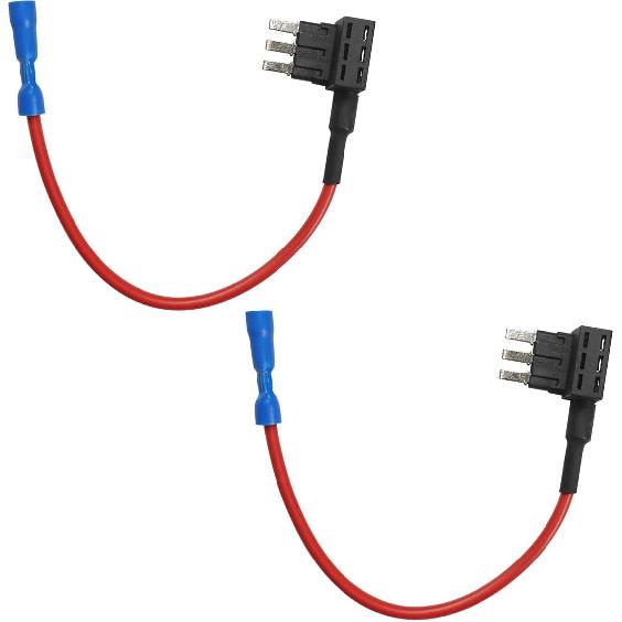 12V Car Add-a-Circuit Fuse Tap Adapter, Mini Blade Fuses Holder Automotive Fuse Adapter, 3 ATM Fuses Tap Replacement for Car Truck Boat (1PC)