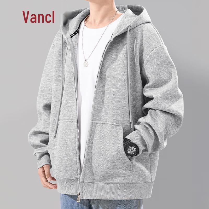 

VANCL Men s Casual Loose Hooded Cardigan Jacket XL