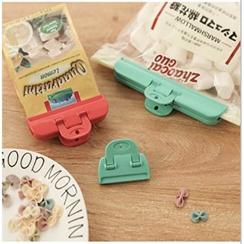 Asako Bag Clips, Set of 2, Clamps for Food Storage, Prevents Oxidation, Keeps Snacks and Food Fresh, Sealed Bags, and Prevents Moisture, Kitchen Use,