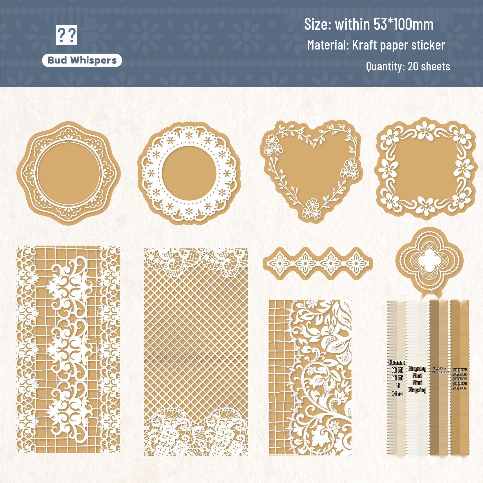 

Vintage 3D Floral Shadow Stickers – Blendable & Colorable DIY Journal Decoration