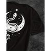 Stylish Print Men's T-Shirt, A Design Featuring Stars And The Moon, Street Style Tee, Perfect for Everyday Casual Wear, Loose Fit, Crew Neck Tee