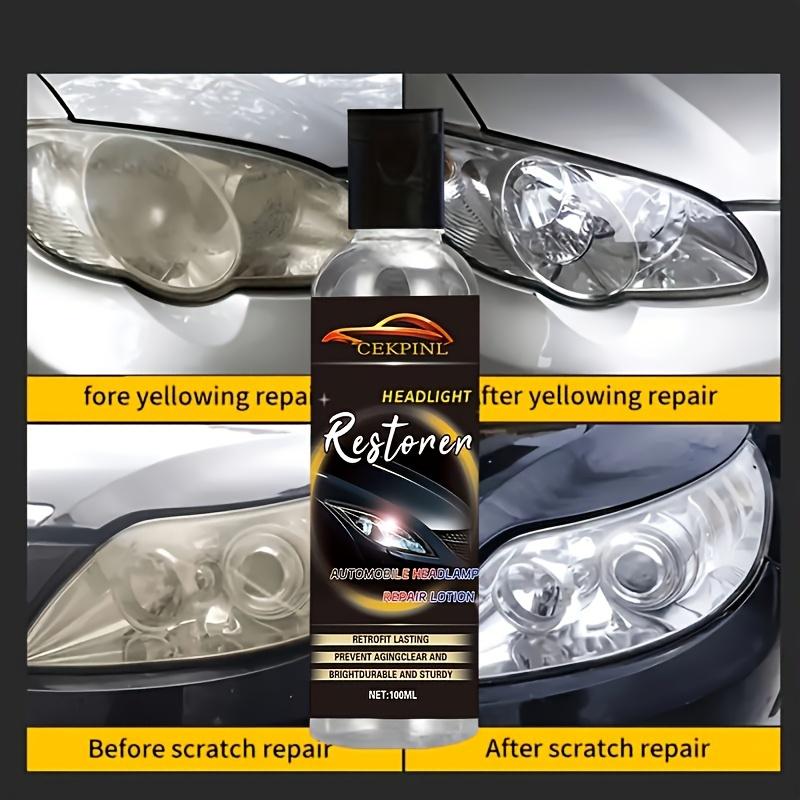 Headlight Restoration Kit – Scratch, Oxide & Yellowing Remover, Enhanced Brightness, PE Material, for All Vehicle Headlights