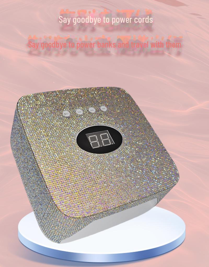 S50 Portable Wireless Nail Light Therapy Lamp with Diamond-Sticking, Quick-Drying Feature