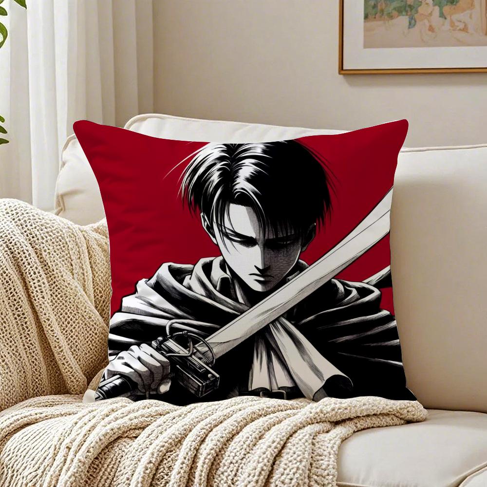 Dark Japanese Anime AAttack On Titan Cushion Cover Pillowcase Antidustmite living Room Sofa Decor Cushion Room