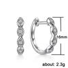 Huitan Fancy  Color Hoop Earrings for Women Paved Crystal CZ Daily Wear Fashion Elegant Female Accessory Statement Jewelry