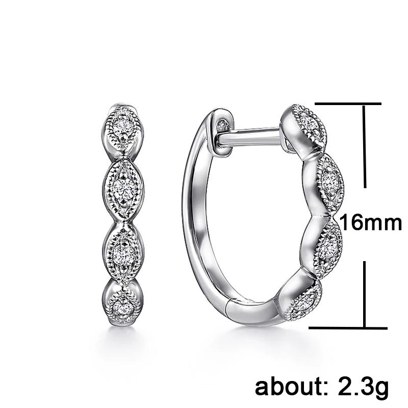 Huitan Fancy  Color Hoop Earrings for Women Paved Crystal CZ Daily Wear Fashion Elegant Female Accessory Statement Jewelry