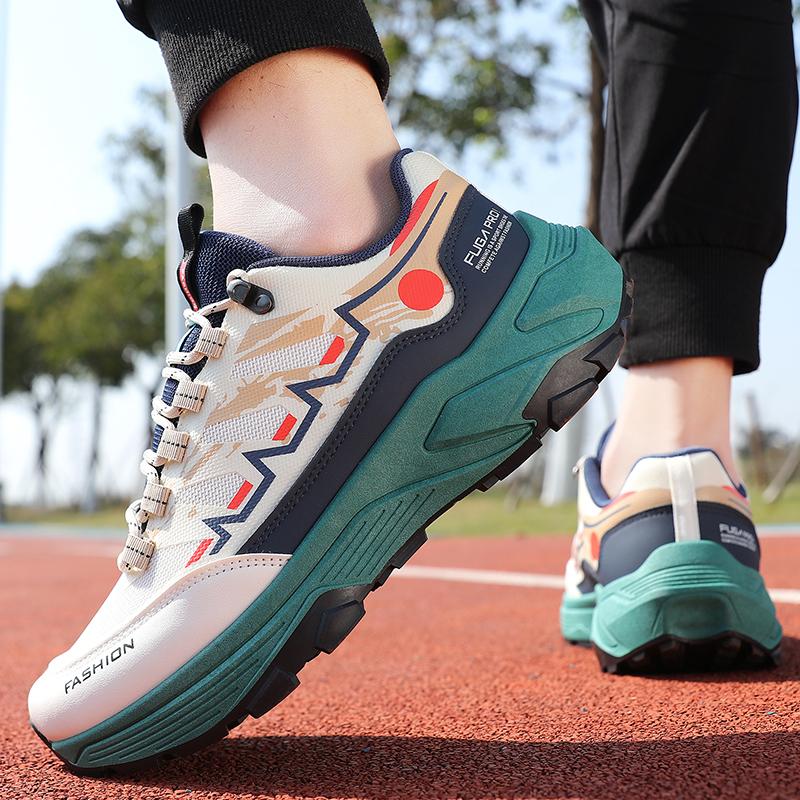 Spring Sports Shoes Outdoor Ultralight Running Shoes Breathable Lace-up Trend Men's  Lightweight and Versatile Rebound Shoes